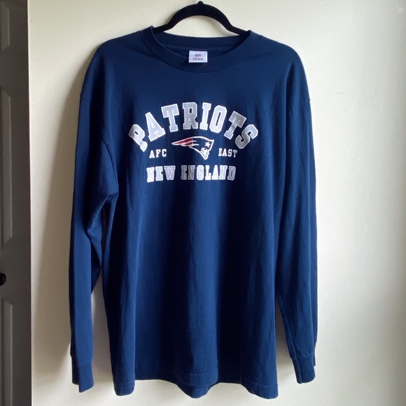 NFL Tops - NFL New England Patriots Navy Long Sleeve Tee